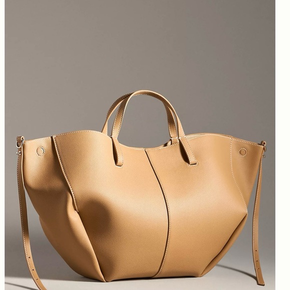 Anthropologie Handbags - Anthropologie Tan Leather Tote Bag
